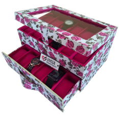 Jogja Craft Kotak Jam Tangan Isi 24 - White Floral