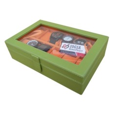 Jogja Craft - Kotak Tempat Jam Tangan Isi 12 Green Orange
