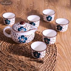 JvGood Tea Pot Teko 6 Cangkir Keramik Set Teh Tea Pot and Cups Set