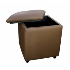 JYSK Tempat Duduk Penyimpanan Pouffe Holeby With Storage 40X40Cm Brown