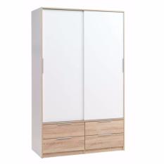PROMO MARET: JYSK Wardrobe Sliding Door Kjellerup 121X60X200Cm White - Free Delivery Khusus Jakarta