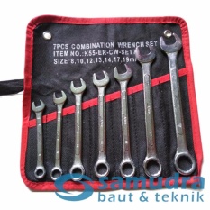 K55 KUNCI RING PAS SET 7 PCS UKURAN 8 - 19 MM COMBINATION WRENCH