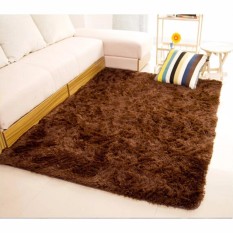 Karpet Bulu Berbulu Anti Selip Tikar/Karpet Permadani Yang Menutupi Lantai 150x100cm Cokelat