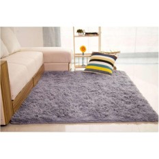 Karpet Bulu Berbulu Anti Selip Tikar/Karpet Permadani Yang Menutupi Lantai 150x100cm Abu-Abu