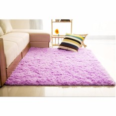 Karpet Bulu Berbulu Anti Selip Tikar/Karpet Permadani Yang Menutupi Lantai 150x100cm Ungu