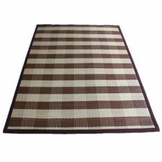 Karpet Webbing Coklat Ukuran 140cm x 200cm, Karpet Rotan, Karpet Anyaman, Tikar Anyaman Tradisional, Alas Lantai, Karpet Anti Alergi, Karpet Anti Slip