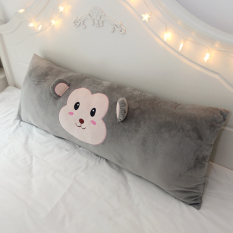 Monyet Kartun Imut Murid Asrama Dewasa Tempat Tidur Tunggal Dua Orang Sarung Bantal Bantal Anak-