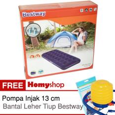 Kasur Angin / Kasur Tiup Bestway Single / Twin / Double / Queen / King Seri 67000 / 67001 / 67002 / 67003 / 67004 Berkualitas Free Pompa injak Bestway dan Bantal Leher Tiup