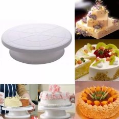 KCmall 28 Cm Dapur Dekorasi Kue Icing Rotating Turntable Display Stand Plastik-Intl