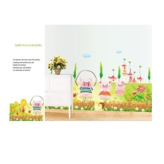 Kellyshop Cute Baby Pig Nice Decor For Living Room TV BackdropStickers Third Generation No Hurt Wall Can Removable- TY9076 - intl