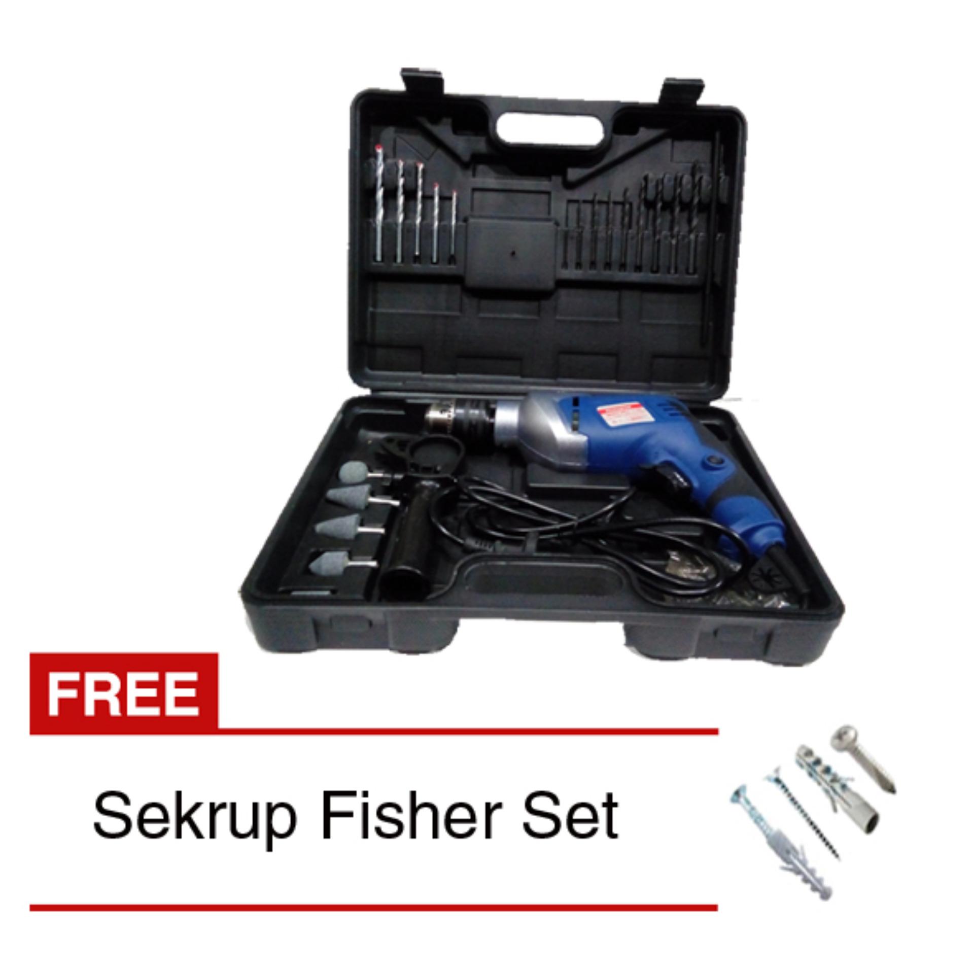 KENMASTER Mesin Bor Tembok Koper + Sekrup