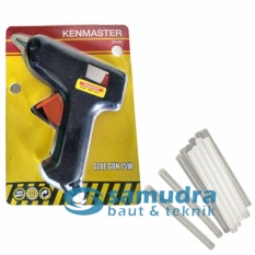 KENMASTER PAKET GLUE GUN 15 WATT & 9 PCS REFILL STICK LEM TEMBAK KECIL