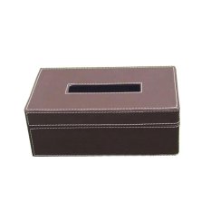 Kerajinan Jogja Kotak Box Tisu Vinyl - Coklat Tua