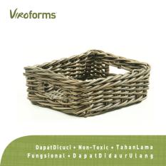 Viroforms Keranjang Hospitality Bath Low Tote Rotan Sintetis Palm - Food Grade