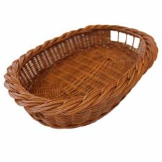 Keranjang/Basket Rotan - Oval - Coklat