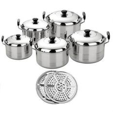 Kingko America High Pots Panci Set Steamer-Kukusan-Langseng