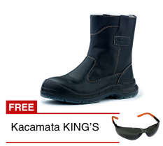 King's KWD 805 X Sepatu Safety - Hitam + Gratis Kacamata Safety KING'S