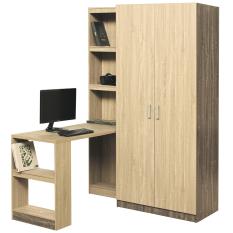 Kirana Lemari Pakaian 2 Pintu dengan Meja Belajar San Diego