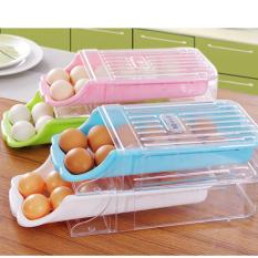 Dapur Rumah Kulkas Penyimpanan Plastik Laci Jenis Egg Holder Box Container Dispenser Case-Intl