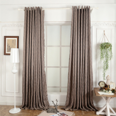 Dapur Hiasan Jendela 3D Murah Modern Ruang Tamu Pendek Curtain Ready Made Brown