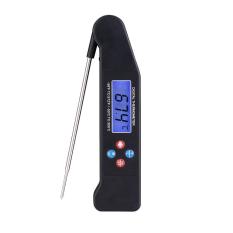 Kobwa Memasak Suara Termometer Lipat Menyelidiki Digital Instan Membaca Termometer Daging BBQ Grilling Oven Termometer, Hitam-Internasional