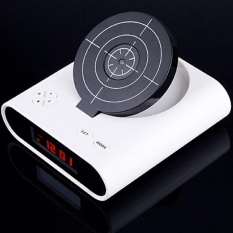 Kobwa Kreatif Inframerah Target Alarm Clock Laser Shooting Target Gaming Clock (Putih)-Intl