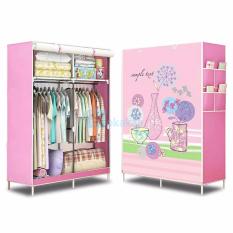 Maxxio Lemari Pakaian Portable 3 Sisi New 8802 Motif Bunga