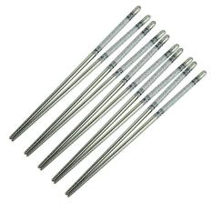 Korean Chopstick Stainless Steel Set Sumpit 5 Pasang
