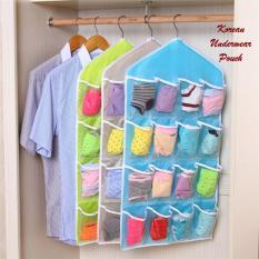 Korean Underwear Pouch Organizer - Rak Gantung Celana Dalam 16 Sekat Rak Untuk Tempat Celana Dll - Mix Colour