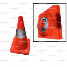 Krisbow Kerucut Tumpeng Foldable Traffic Cone Lipat Emergency Darurat Mobil Parkir Marka Tanda Jalan