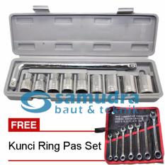KUNCI SOCK SET 10 PCS & KUNCI RING PAS SET 7 PCS K55 8 - 19 MM