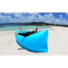 Kursi Angin Air Sofa Lazy Air Bed Kasur Malas Santai Camping Biru