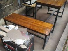 Kursi / Bangku Makan Outdoor Custom Jatibelanda Dan Besi