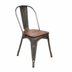Kursi Besi Alamanda Wood Seater 012 - Silver Stone - Khusus Jabodetabek