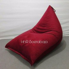Kursi santai bean bag Triangel - Red (Cover only) / sofa / kursi pantai