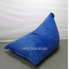 Kursi santai bean bag triangel - Royal Blue (Cover only) / kursi tamu / sofa