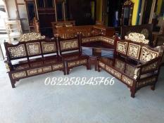 Kursi Sudut Ukir Kayu Jati Jepara- Kursi Sudut Rahawa- FREE ONGKIR