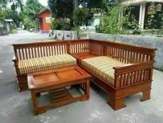 Kursi Tamu Sudut Minimalis Jati Mebel Furniture Jepara