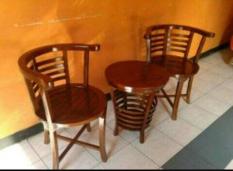 Kursi Teras Jati Cantik Tabung/Kursi Tamu Minimalis/ Mebel Furniture Jepara Jakarta.