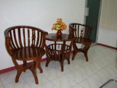 Kursi Teras Mangkok Jati 2 Kursi+1 Meja/ Set Teras Cantik/ Set Teras Minimalis
