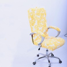 L Spandex Kantor Kursi Cover Sarung Penutup Sandaran Tangan Penutup Kursi Komputer Stool Kursi Putar Elastis (Kursi Tidak Termasuk) -Intl