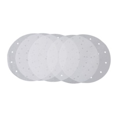LALANG 50 Pcs Lubang Non Stick Bambu Steamer Dim Sum Kertas Uap MAT (Putih)-Intl