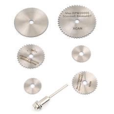 LALANG 7 Pcs Kecepatan Tinggi Baja Mini Pisau Mata Gergaji Pemotong Set Rotary Alat