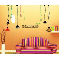 Lampu Chandelier Bahasa Inggris Letter Wall Sticker Decal Home Decor PVC Mural Wallpaper House Art Gambar Ruang Tamu Senior Dewasa Remaja Anak-anak Kamar Tidur Dekorasi-Intl