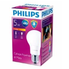 Lampu Bohlam Bulb LED Philips 5W - Warm White Kuning - 5 Watt