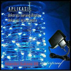 Lampu LED Hias Dekorasi - Lampu LED Kawat Tembaga Blue Biru - Adaptor 12V - Panjang 5m