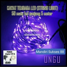 Lampu LED Hias Dekorasi - Lampu LED Kawat Tembaga Violet Ungu - Adaptor 12V - Panjang 5m