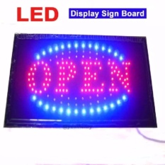 lampu led papan tulisan Open untuk counter toko rumah makan dll