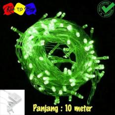Lampu LED Tumblr / Lampu Hias Natal LED 10m + Colokan - Green/Hijau