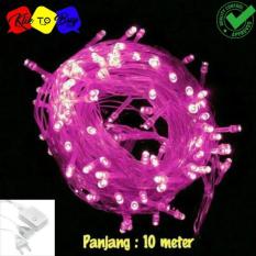 Lampu LED Tumblr / Lampu Hias Natal LED 10m + Colokan - Pink